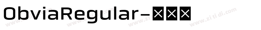 ObviaRegular字体转换