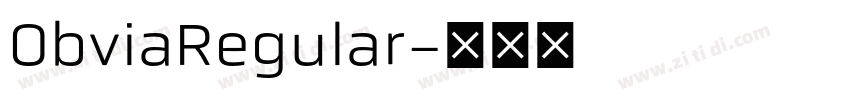 ObviaRegular字体转换