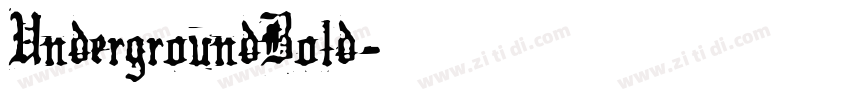 UndergroundBold字体转换