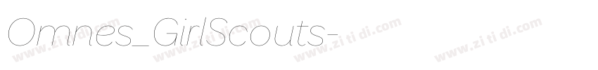 Omnes_GirlScouts字体转换