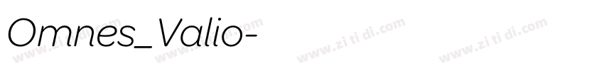 Omnes_Valio字体转换