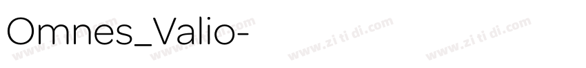 Omnes_Valio字体转换