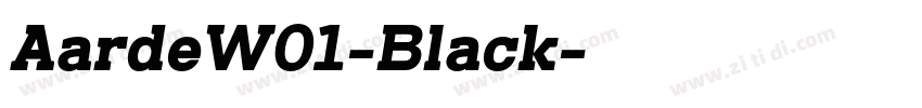 AardeW01-Black字体转换