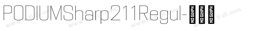 PODIUMSharp211Regul字体转换