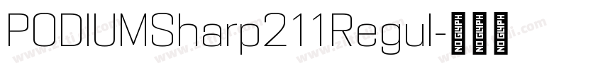 PODIUMSharp211Regul字体转换