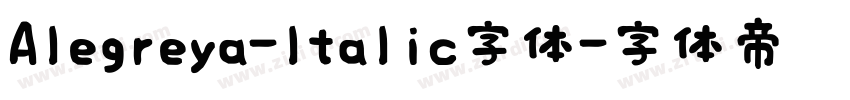 Alegreya-ltalic字体字体转换