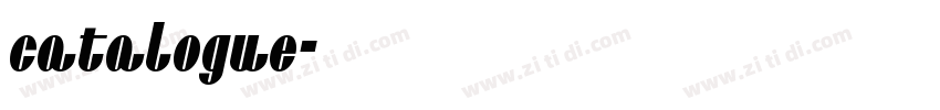 Catalogue字体转换