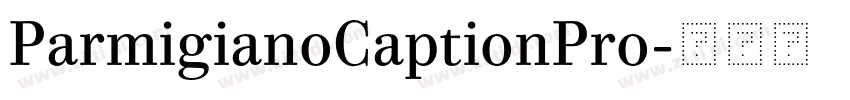 ParmigianoCaptionPro字体转换 ParmigianoCaptionPro字体转换