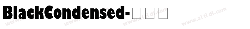 BlackCondensed字体转换