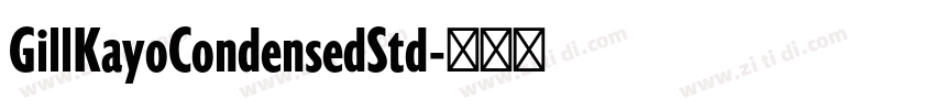 GillKayoCondensedStd字体转换
