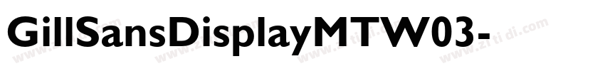 GillSansDisplayMTW03字体转换