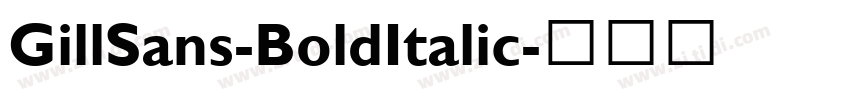 GillSans-BoldItalic字体转换