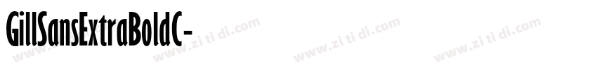 GillSansExtraBoldC字体转换