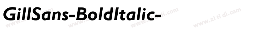 GillSans-BoldItalic字体转换