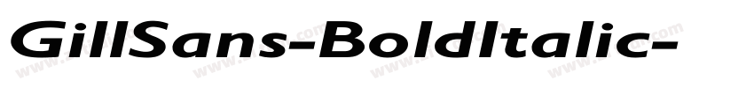 GillSans-BoldItalic字体转换