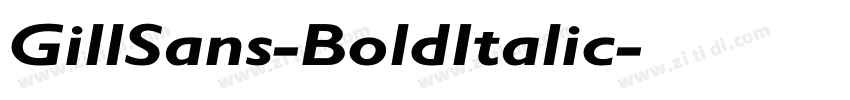 GillSans-BoldItalic字体转换