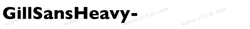 GillSansHeavy字体转换