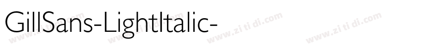 GillSans-LightItalic字体转换