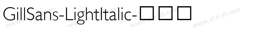 GillSans-LightItalic字体转换