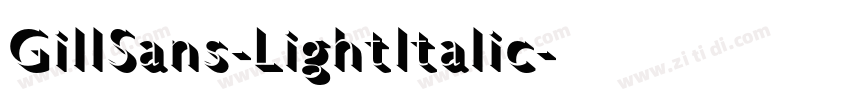 GillSans-LightItalic字体转换