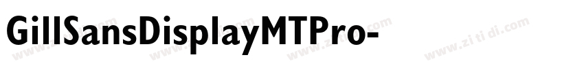GillSansDisplayMTPro字体转换