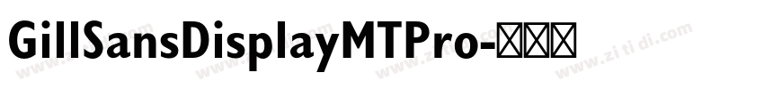 GillSansDisplayMTPro字体转换