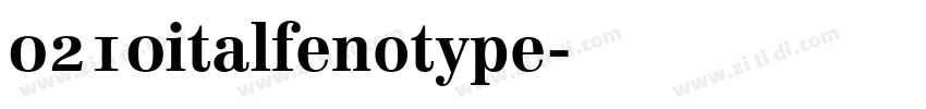 0210italfenotype字体转换