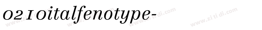 0210italfenotype字体转换