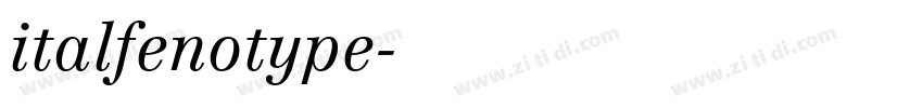 italfenotype字体转换