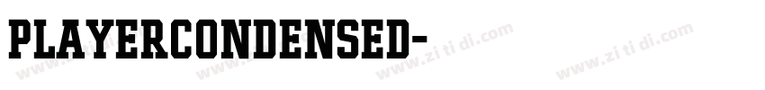 PlayerCondensed字体转换