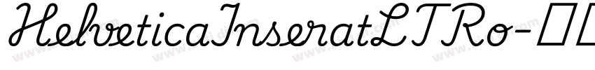 HelveticaInseratLTRo字体转换