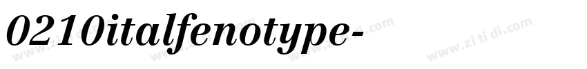 0210italfenotype字体转换