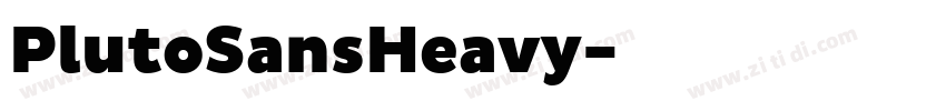 PlutoSansHeavy字体转换