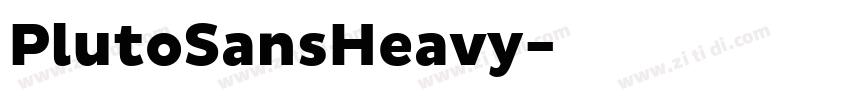 PlutoSansHeavy字体转换