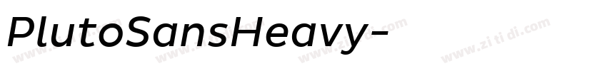 PlutoSansHeavy字体转换