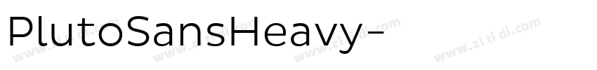PlutoSansHeavy字体转换