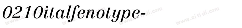 0210italfenotype字体转换