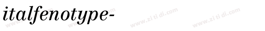 italfenotype字体转换