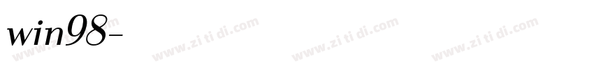win98字体转换