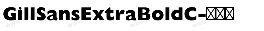GillSansExtraBoldC字体转换