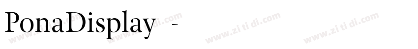 PonaDisplay字体字体转换