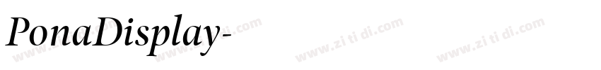 PonaDisplay字体转换
