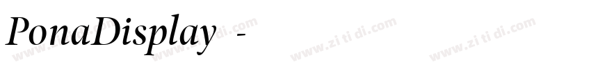 PonaDisplay字体字体转换