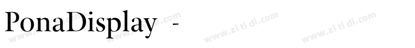 PonaDisplay字体字体转换