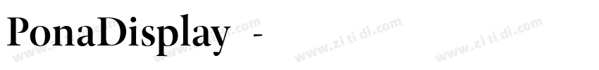 PonaDisplay字体字体转换