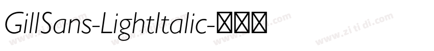 GillSans-LightItalic字体转换