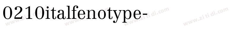 0210italfenotype字体转换