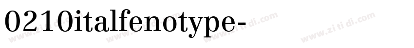 0210italfenotype字体转换