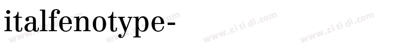 italfenotype字体转换