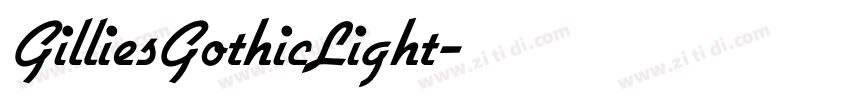 GilliesGothicLight字体转换
